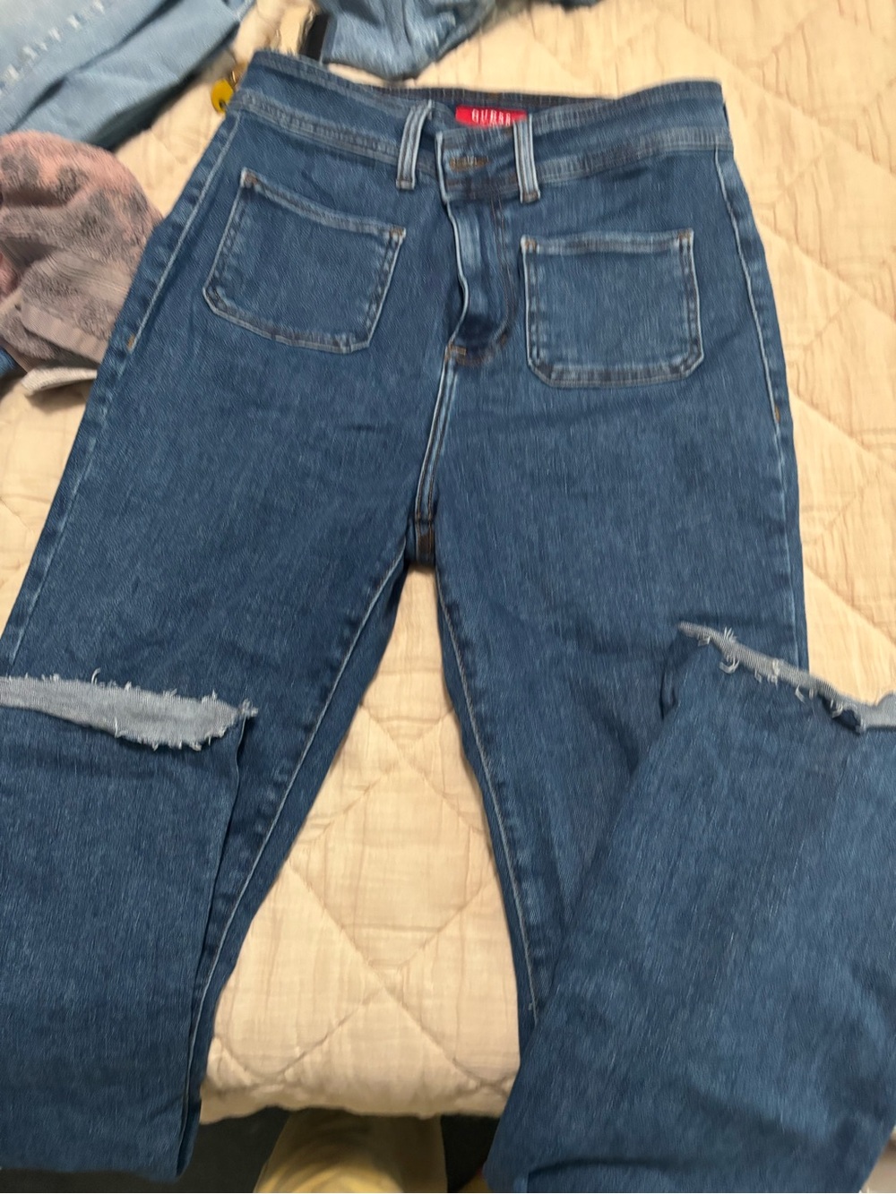 Guess-High-Rise Women's Blue Denim Jeans